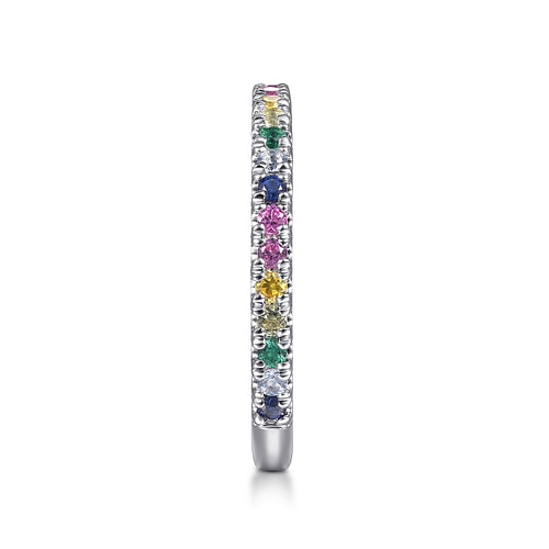 Rainbow Color Stone Stackable Ring