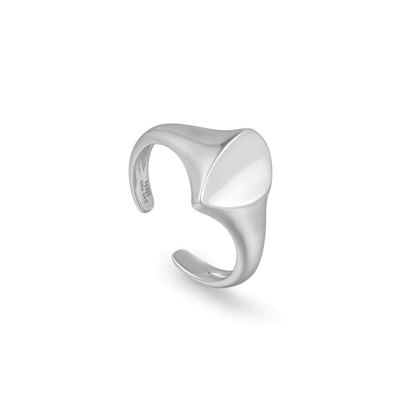 Sterling Silver Arrow Adjustable Signet Ring - Ania Haie