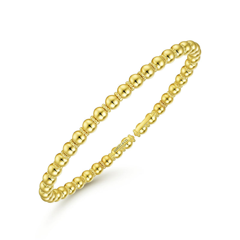 14K Large Beaded Bujukan Bangle