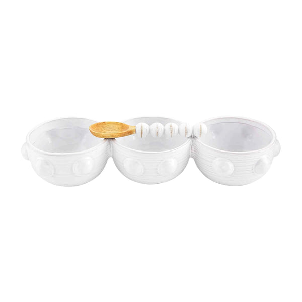 Beaded Triple Dip Dish Set