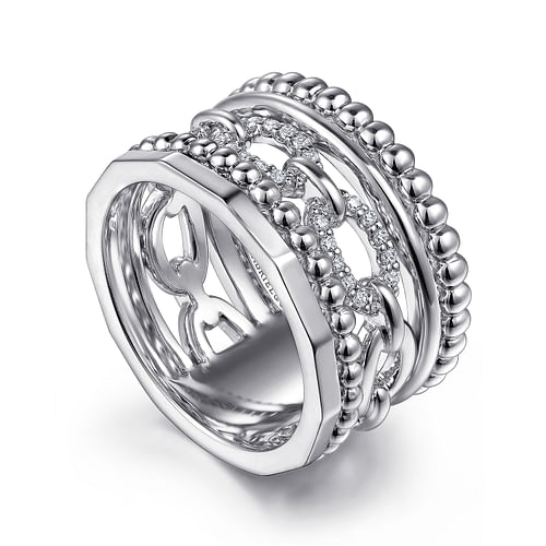 Bujukan White Sapphire Stackable Ring
