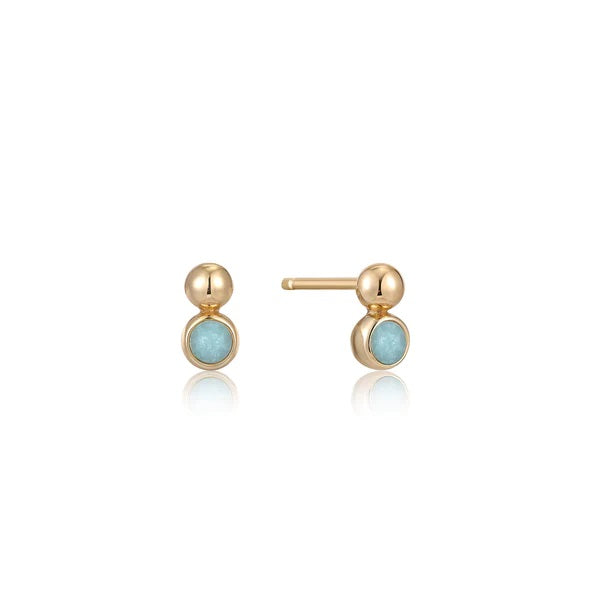 Orb Amazonite Stud Earrings