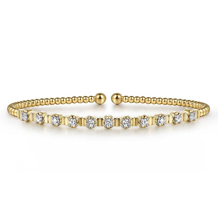 14K Diamond Station Bujukan Bangle Bracele