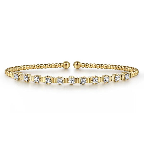 14K Diamond Station Bujukan Bangle Bracele