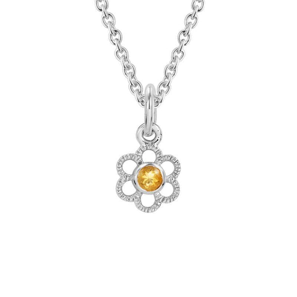 Citrine Flower Necklace