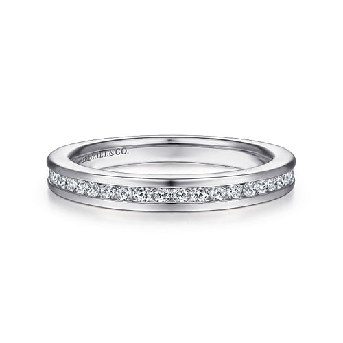 Channel Set Diamond Stackable Ring