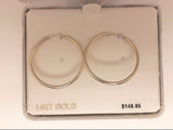 14K RND THIN HOOP EARRINGS