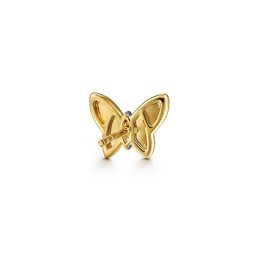 Diamond Butterfly Stud Earrings