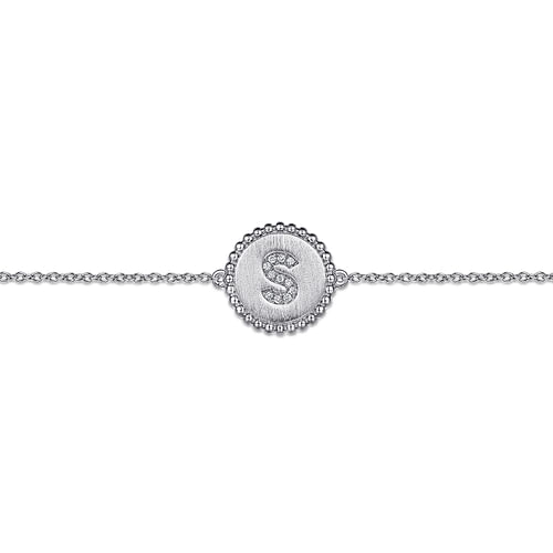 Gabriel & Co. Bujukan "S" Initial Bracelet