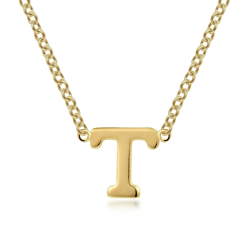 14K "T" Initial Necklace