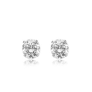 14K Gold Back - 1.75ctw Cubic Zirconia Stone Earrings