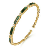 Diamond and Malachite Bujukan Bangle