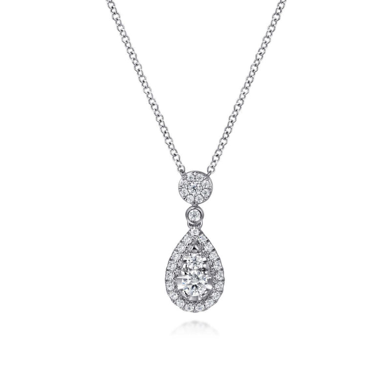 Diamond Pear Shape Pendant Necklace