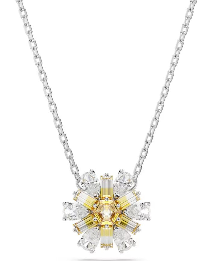 Swarovski Idyllia Flower Pendant - Rhodium Plated