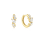 Teardrop Zig-Zag Huggie Hoop Earrings