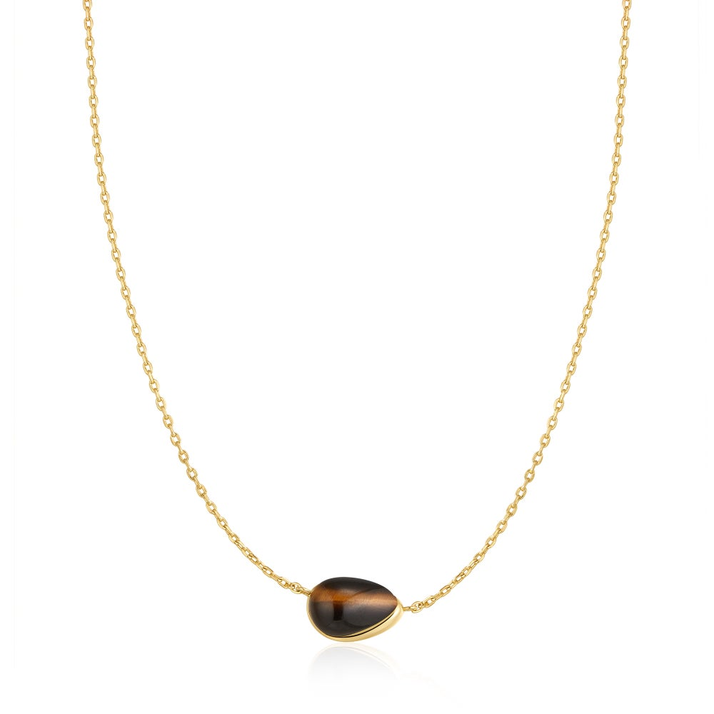 Tiger’s Eye Pebble Necklace