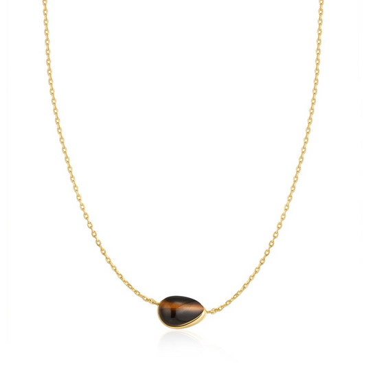 Tiger’s Eye Pebble Necklace