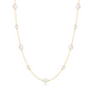 Gold Alternating Shell Pearl Station Necklace
