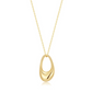 Gold Hollow Organic Pebble Necklace