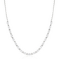 Silver Half-Bezel Oval Half-Tennis Necklace
