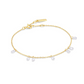 Gold Ethereal Teardrop Dangle Station Bracelet