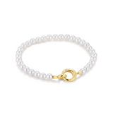 Gold Elegant Shell Pearl Bracelet