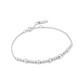 Silver Alternating Bezel-Set Bracelet