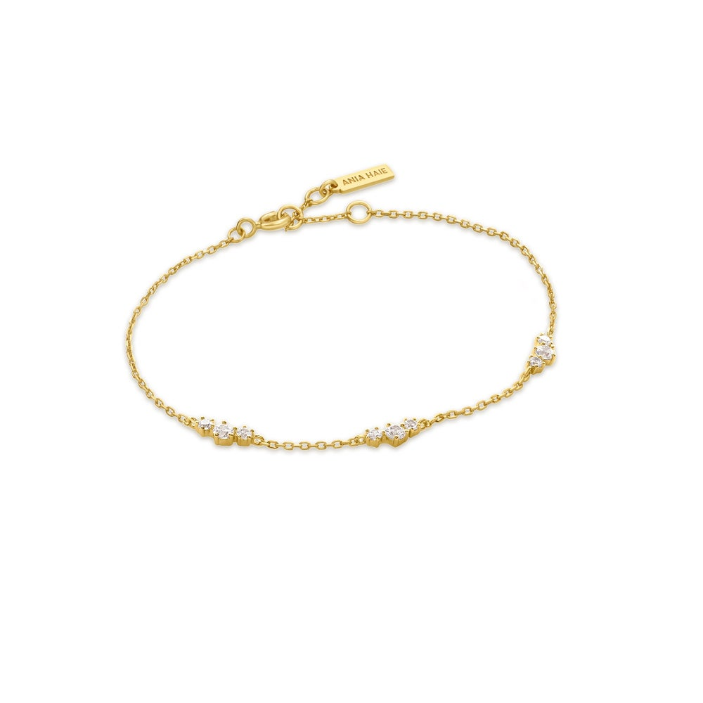 Gold Cluster Station Bracelet