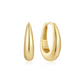 Gold Classic Dome Hoop Earrings