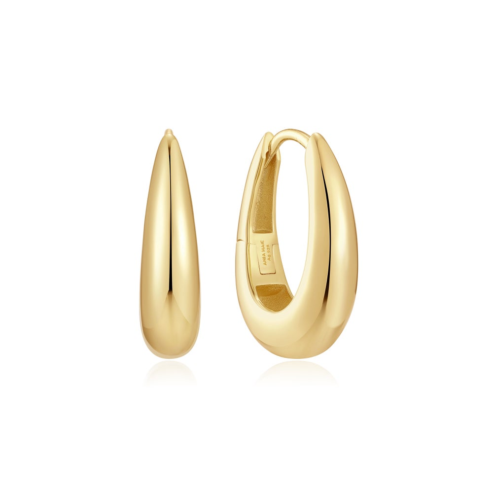 Gold Classic Dome Hoop Earrings