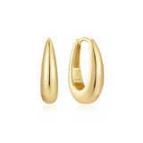 Gold Classic Dome Hoop Earrings
