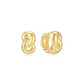 Gold Rope Twist Huggie Hoop Earrings