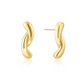 Gold Twist Stud Earrings