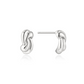 Silver Rope Twist Stud Earrings