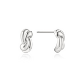 Silver Rope Twist Stud Earrings