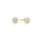 Small Pave Disc Stud Earrings