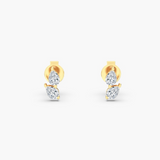 Petite Pear Duo Studs