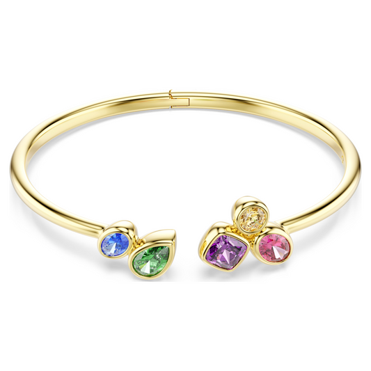 Swarovski Imber Gold Tone Mulit Colored Crystal Bangle Small