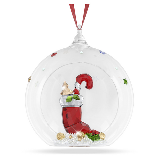 Swarovski Ball with Stocking Ornament