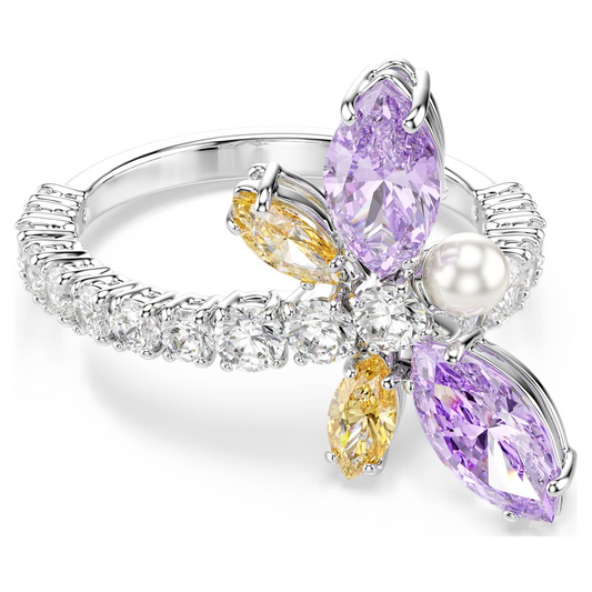 Swarovski Dragonfly Ring w/Multi Colored Stones