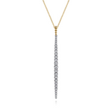 Gold Bujukan Diamond Bar Pendant Necklace