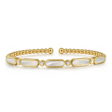 Gold Diamond and White Mother of Pearl Bujukan Bangle