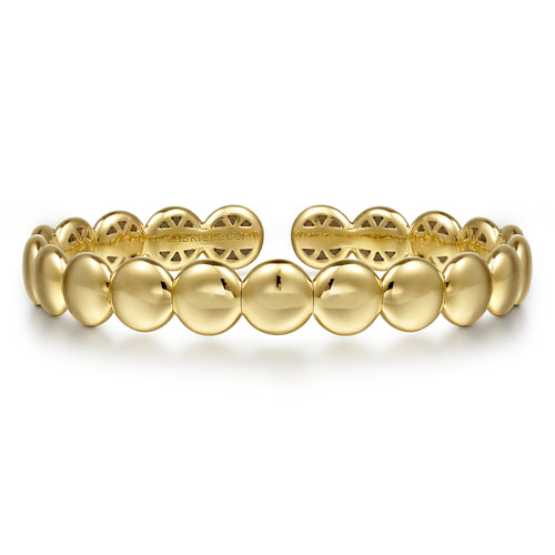 Gold Circle Cuff Bangle