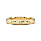 Gold Flush Set 5 Stone Diamond Anniversary Band