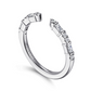 White Gold Bar Set Baguette & Round Diamond Open Anniversary Band