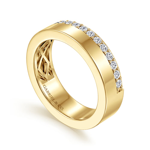 Gold 5mm Diamond Anniversary Cigar Band