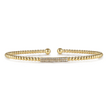 Gold Beaded Diamond Cuff Bujukan Bangle Bracelet
