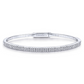 White Gold Two Row Diamond Bangle