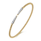 Gold Diamond Open Bujukan Bangle Bracelet