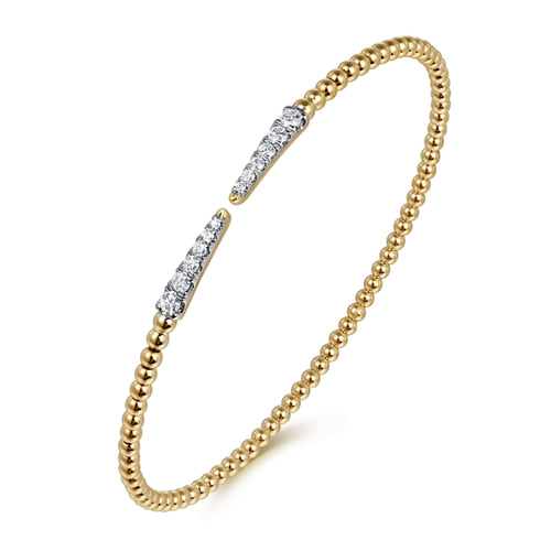 Gold Diamond Open Bujukan Bangle Bracelet